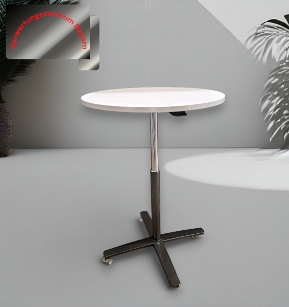 Steelcase - Rundtisch - Stehtisch - mobil - weiß