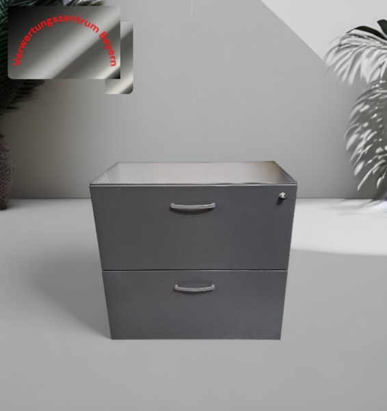 Haworth - Hängeregisterschrank - anthrazit - 2 Auszüge - 80 x 78