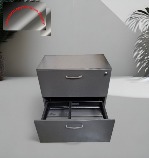 Haworth - Hängeregisterschrank - anthrazit - 2 Auszüge - 80 x 78