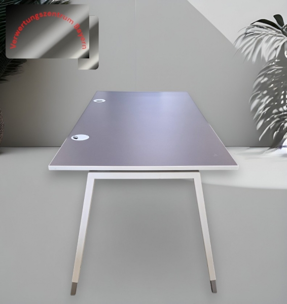 Hali - Schreibtisch - anthrazit-weiß - 160x80