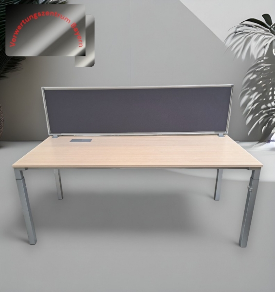 Steelcase - Schreibtisch - Ahorn - Sichtschutz - 180x80