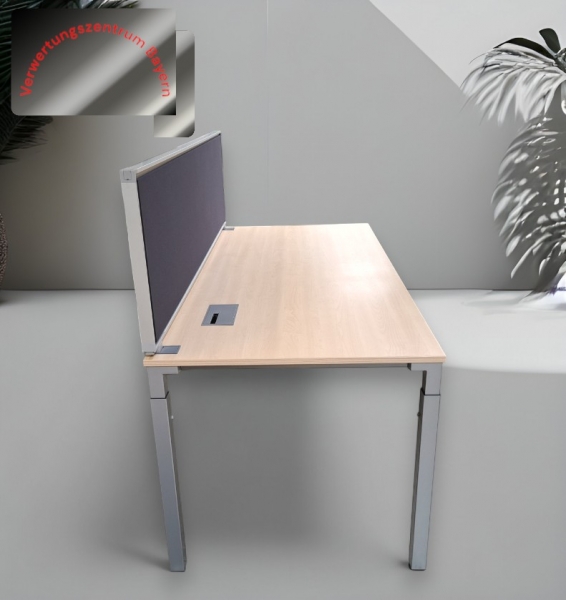 Steelcase - Schreibtisch - Ahorn - Sichtschutz - 180x80