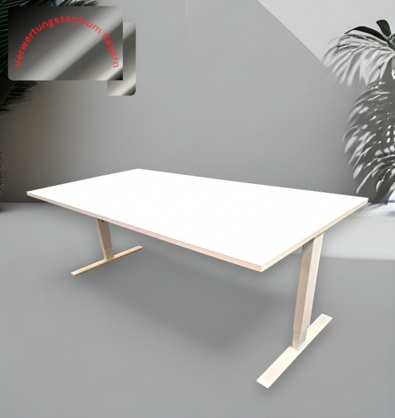 Hausmarke - NEUWARE - Schreib- / Besprechungstisch - weiß - 200x100