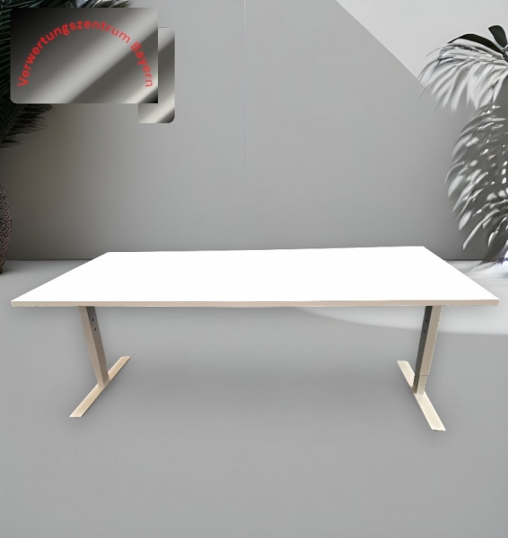 Hausmarke - NEUWARE - Schreib- / Besprechungstisch - weiß - 200x100