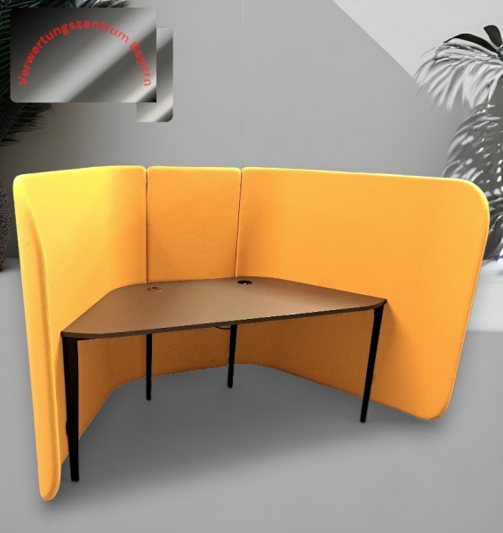 Brunner - Cellular - Schreibtisch- / Arbeitsplatz - Sicht- / Schallschutz - gelb