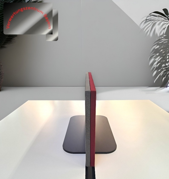 Trennwand- / Sichtschutz . grau-rot - 80 cm