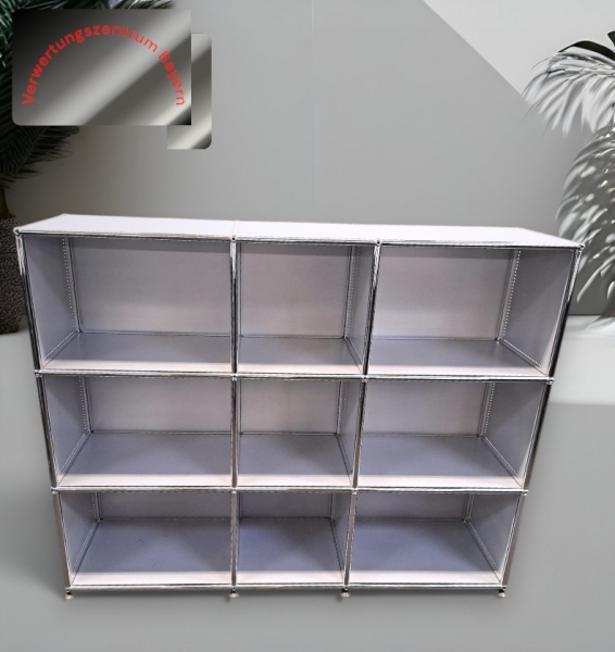 USM Haller - Sideboard- / Aktenregal - mattsilber - 3-OH - 135x35x110