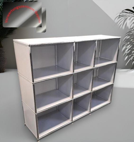 USM Haller - Sideboard- / Aktenregal - mattsilber - 3-OH - 135x35x110