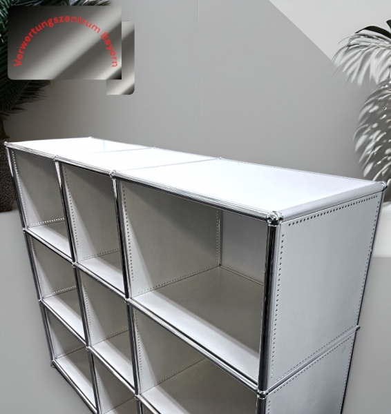 USM Haller - Sideboard- / Aktenregal - mattsilber - 3-OH - 135x35x110
