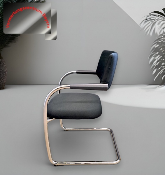 Vitra - VisAVis - Freischwinger - schwarz