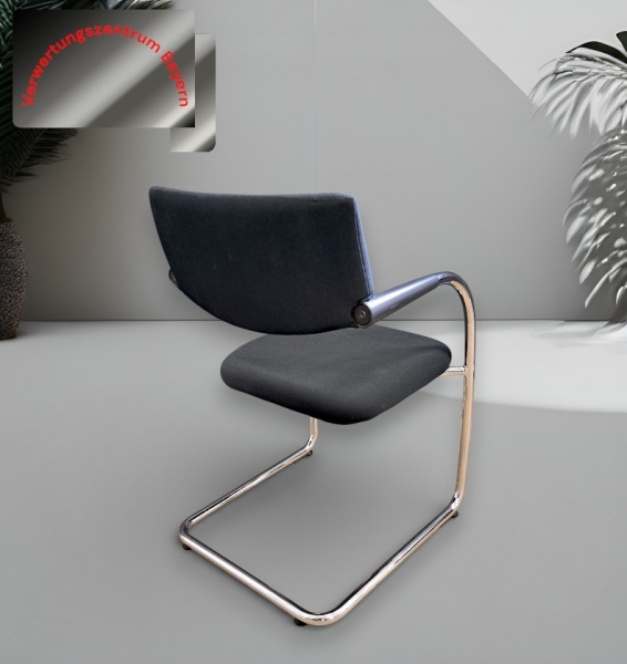 Vitra - VisAVis - Freischwinger - schwarz