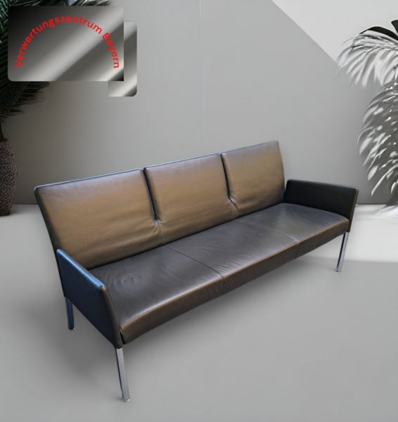 Walter Knoll - Jason - Sofa - 3-Sitzer - Leder - schwarz