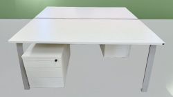 König + Neurath - Doppelarbeitsplatz - weiß - 160x160