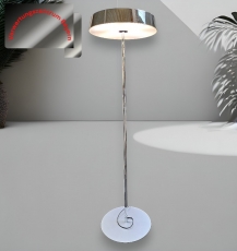 Deckenfluter - chrome - dimmbar - Ø 58 cm - Höhe: 200 cm