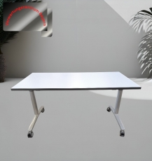 Wini - Klapptisch -Schreibtisch - Schulungstisch - weiß - mobil - 140x70